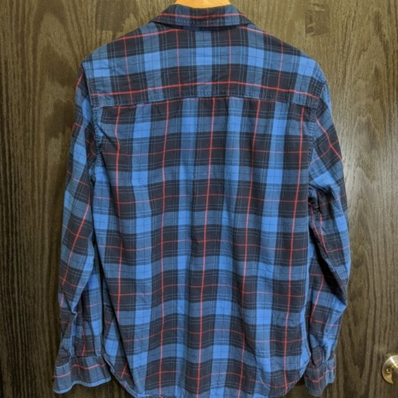 RARE Aeropostale Plaid Flannel Shirt Top UNISEX Style 100% Cotton - Picture 4 of 9